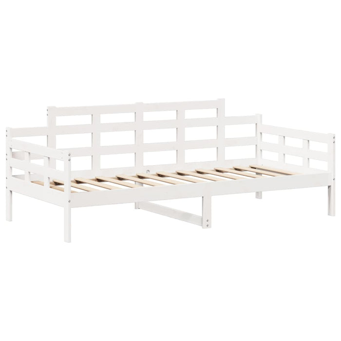 Set pat de zi/bancă cu acoperiș alb 80x200 cm lemn masiv de pin - WALTI WALTI