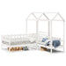 Set pat de zi/bancă cu acoperiș alb 80x200 cm lemn masiv de pin - WALTI WALTI
