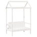 Set pat de zi/bancă cu acoperiș alb 80x200 cm lemn masiv de pin - WALTI WALTI