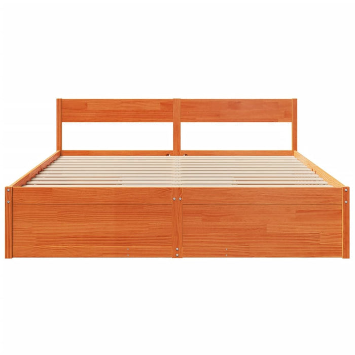 Cadru de pat fără saltea, maro ceruit 180x200 cm lemn masiv pin - WALTI WALTI
