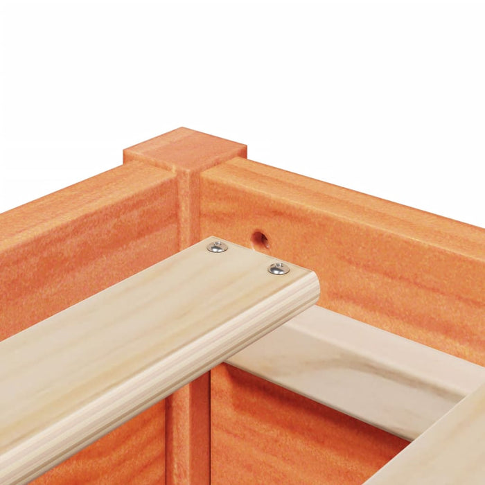 Cadru de pat fără saltea, maro ceruit 200x200 cm lemn masiv pin - WALTI WALTI