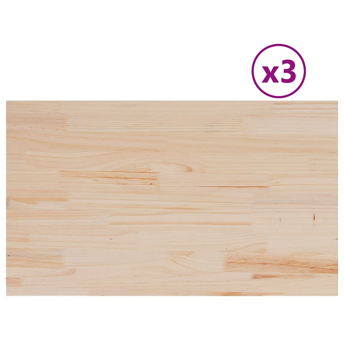 Blaturi masă 3 buc. 80x47x1,7 cm dreptunghiulare lemn masiv pin WALTI