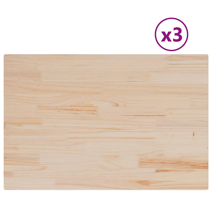 Blaturi masă 3 buc. 80x53x1,7 cm dreptunghiulare lemn masiv pin - WALTI WALTI