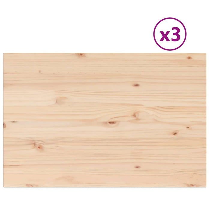 Blaturi masă 3 buc. 80x53x2,5 cm dreptunghiulare lemn masiv pin - WALTI WALTI