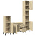 Set mobilier de baie, 3 piese, stejar sonoma, lemn prelucrat - WALTI WALTI