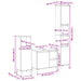 Set mobilier de baie, 3 piese, stejar sonoma, lemn prelucrat - WALTI WALTI