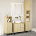 Set mobilier de baie, 3 piese, stejar sonoma, lemn prelucrat - WALTI WALTI