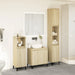 Set mobilier de baie, 3 piese, stejar sonoma, lemn prelucrat - WALTI WALTI