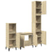 Set mobilier de baie, 3 piese, stejar sonoma, lemn prelucrat - WALTI WALTI