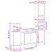 Set mobilier de baie, 3 piese, stejar sonoma, lemn prelucrat - WALTI WALTI