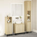 Set mobilier de baie, 3 piese, stejar sonoma, lemn prelucrat - WALTI WALTI
