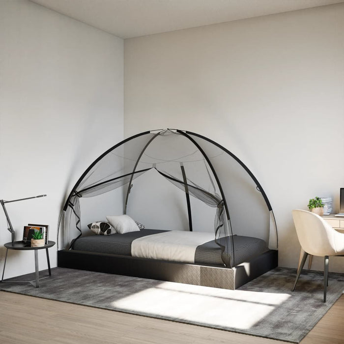 Plasa țânțari Mongolia cu uși, 220 ochiuri-negru-200x120x130 cm - WALTI WALTI