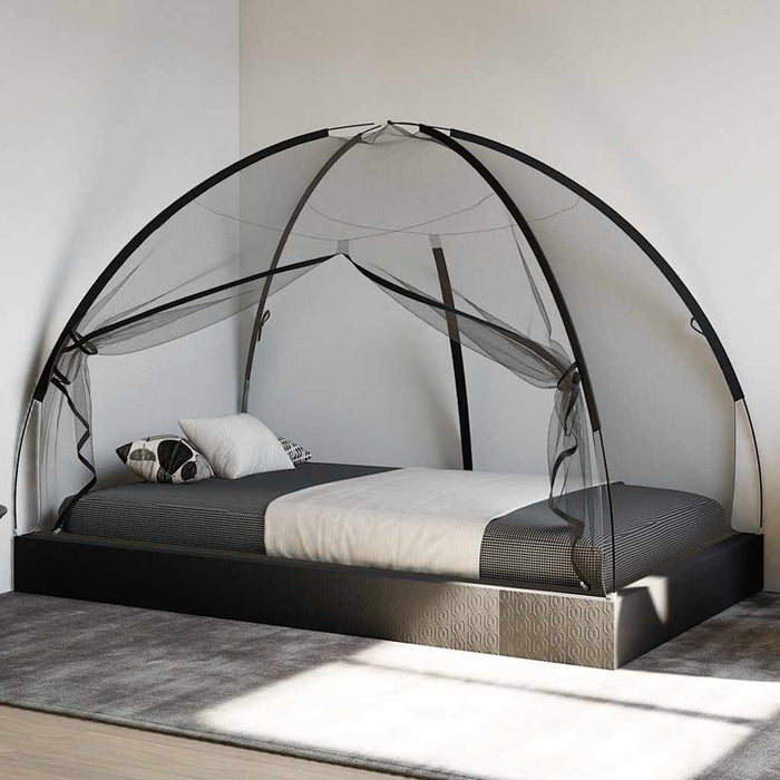 Plasa țânțari Mongolia cu uși, 220 ochiuri-negru-200x120x130 cm - WALTI WALTI