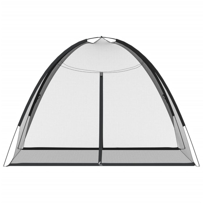 Plasa țânțari Mongolia cu uși, 220 ochiuri negru 200x150x140 cm - WALTI WALTI