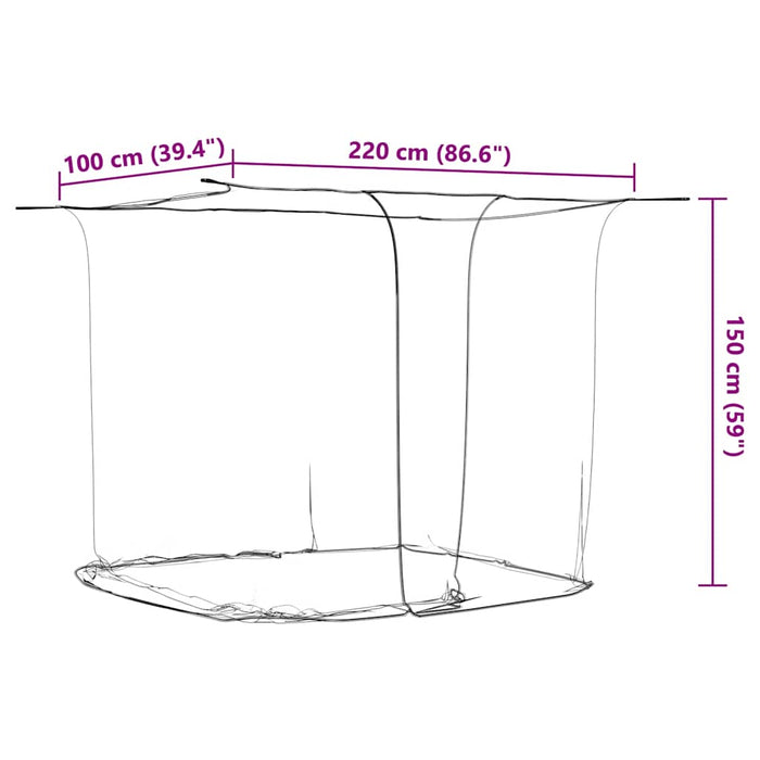Plasa de tantari suspendata 156 ochiuri alb 220x100x150 cm WALTI