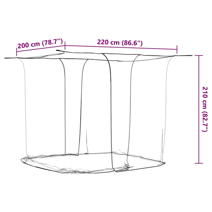 Plasa de tantari suspendata 156 ochiuri alb 220x200x210 cm WALTI