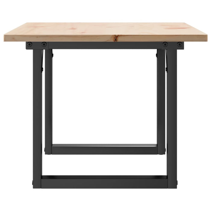 Masă de cafea, cadru O, 80x50x40 cm, lemn masiv pin și Oţel WALTI