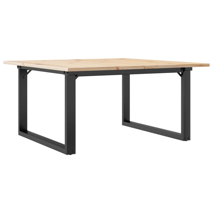 Masă de cafea, cadru O, 80x80x45 cm, lemn masiv pin și Oţel WALTI