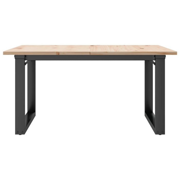 Masă de cafea, cadru O, 80x80x45 cm, lemn masiv pin și Oţel WALTI