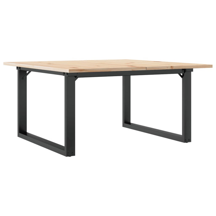 Masă de cafea, cadru O, 80x80x45 cm, lemn masiv pin și Oţel WALTI