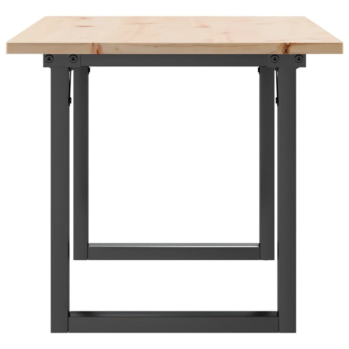 Masă de cafea, cadru O, 90x40x45 cm, lemn masiv pin și Oţel WALTI