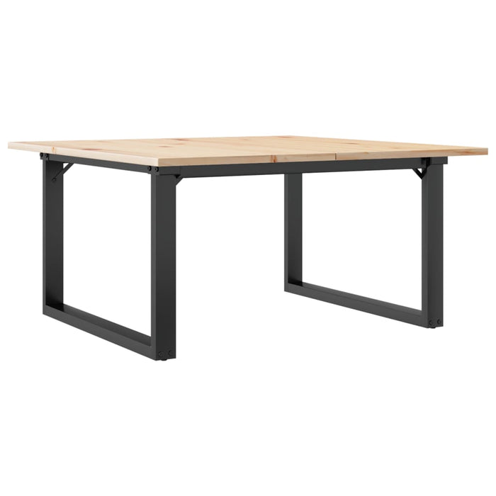 Masă de cafea, cadru O, 90x90x45 cm, lemn masiv pin și Oţel WALTI