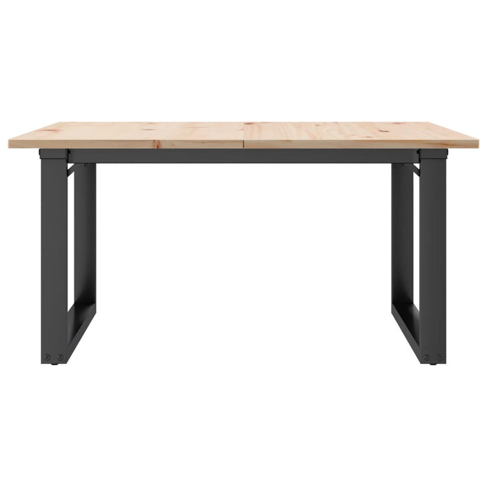 Masă de cafea, cadru O, 90x90x45 cm, lemn masiv pin și Oţel WALTI
