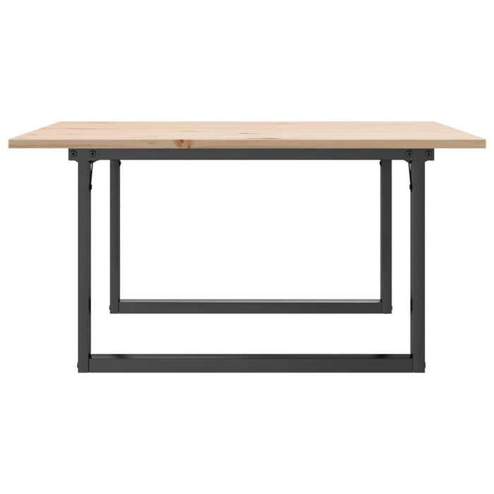 Masă de cafea, cadru O, 90x90x45 cm, lemn masiv pin și Oţel WALTI