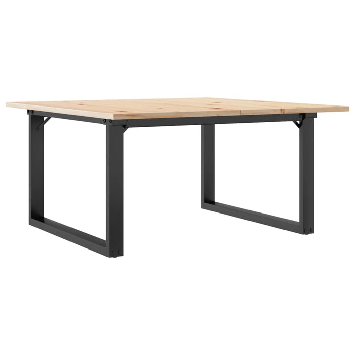 Masă de cafea, cadru O, 90x90x45 cm, lemn masiv pin și Oţel WALTI