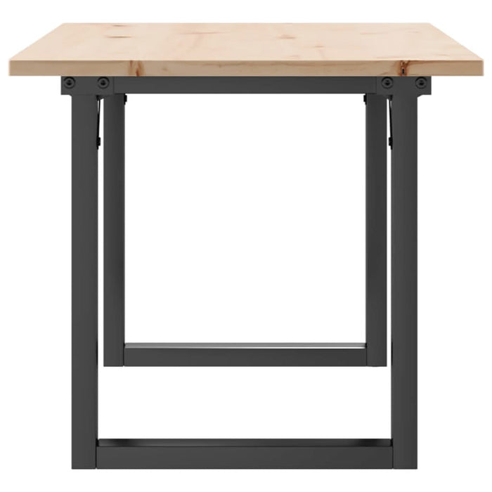 Masă de cafea, cadru O, 100x50x45 cm, lemn masiv pin și fontă - WALTI WALTI