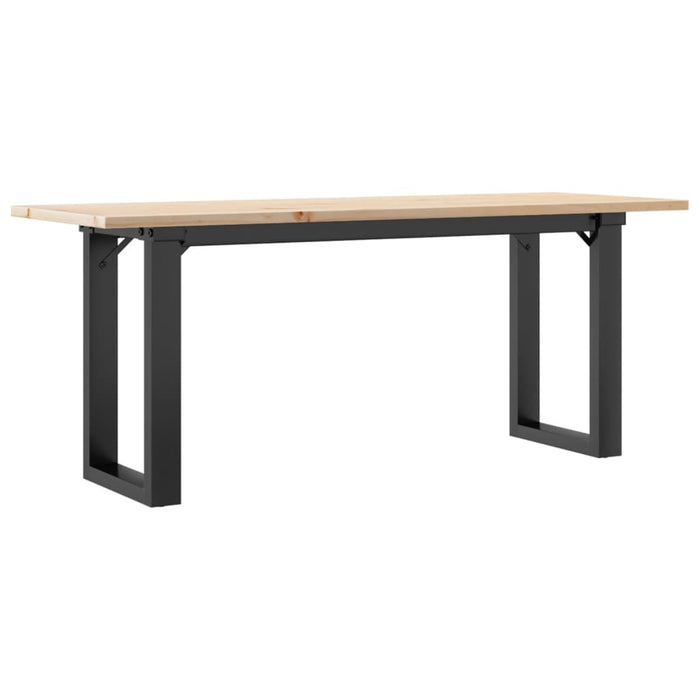 Masă de cafea, cadru O, 110x40x45 cm, lemn masiv pin și Oţel WALTI
