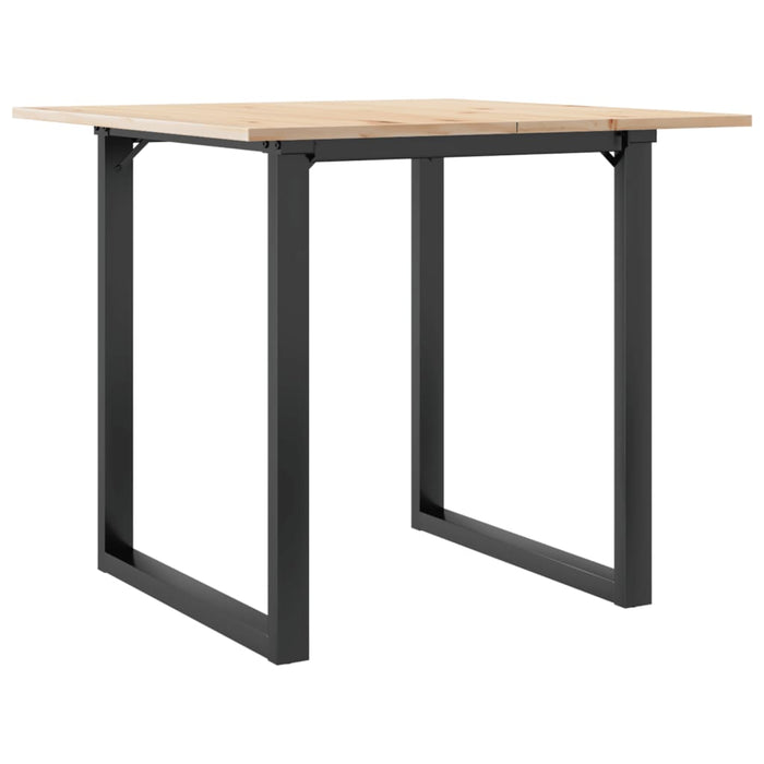 Masă de bucătărie, cadru O, 80x80x75 cm lemn masiv pin și Oţel WALTI