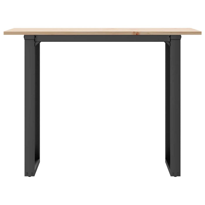 Masă de bucătărie, cadru O, 100x50x75cm lemn masiv pin și Oţel - WALTI WALTI