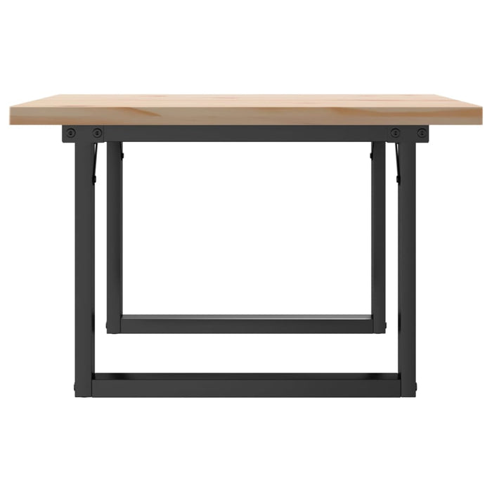 Masă de cafea, cadru O, 70x70x40,5 cm, lemn masiv pin și Oţel - WALTI WALTI