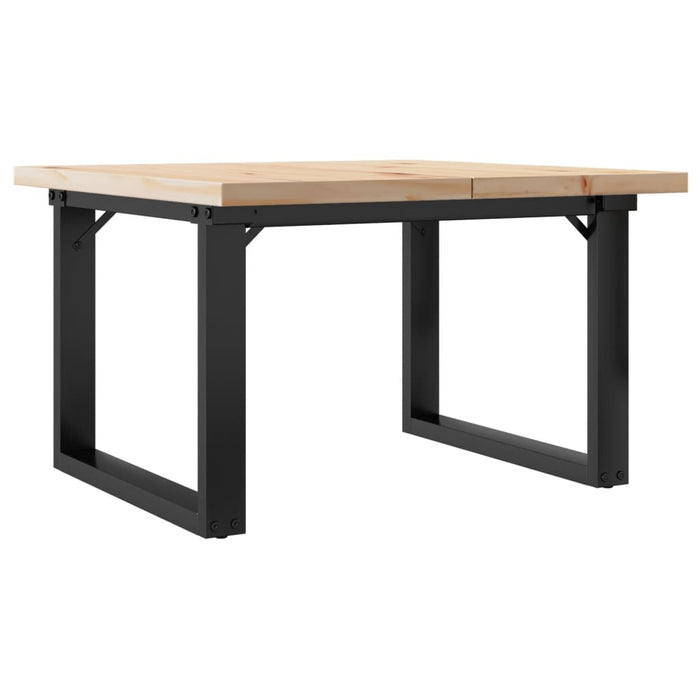 Masă de cafea, cadru O, 70x70x40,5 cm, lemn masiv pin și Oţel - WALTI WALTI