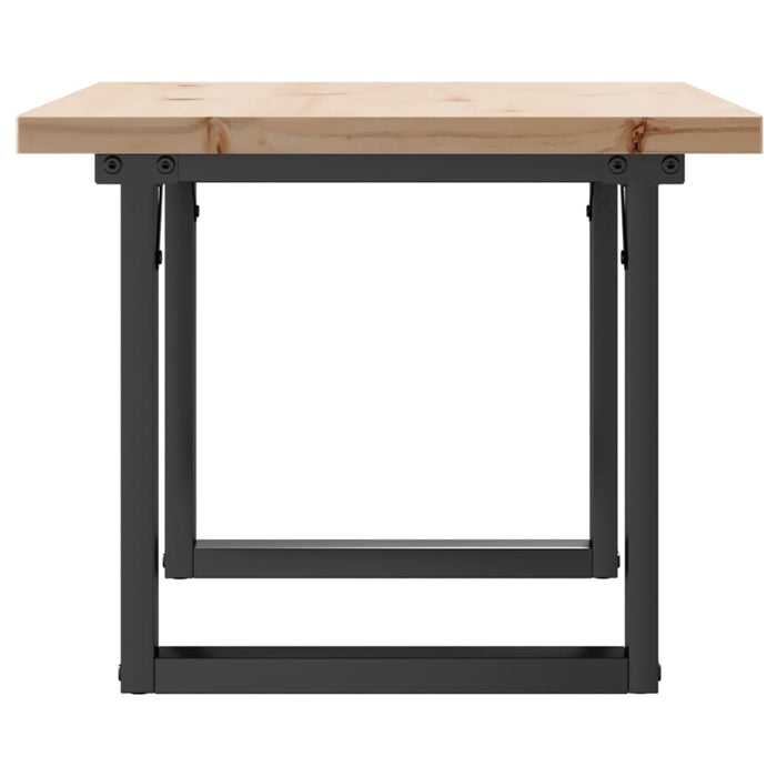 Masă de cafea, cadru O, 80x50x40,5 cm, lemn masiv pin și Oţel WALTI