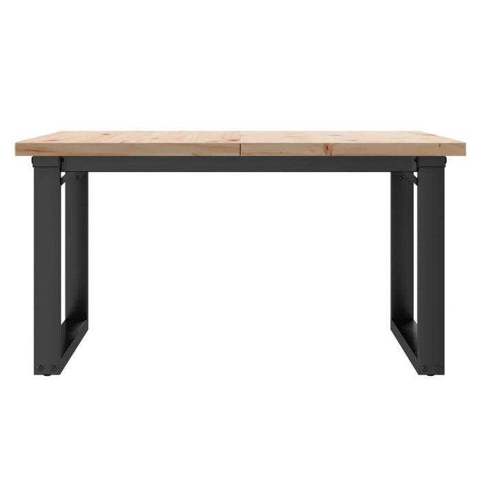 Masă de cafea, cadru O, 80x80x45,5 cm, lemn masiv pin și Oţel WALTI