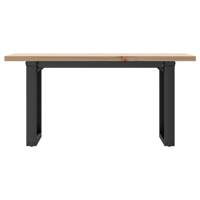 Masă de cafea, cadru O, 90x40x45,5 cm, lemn masiv pin și Oţel WALTI