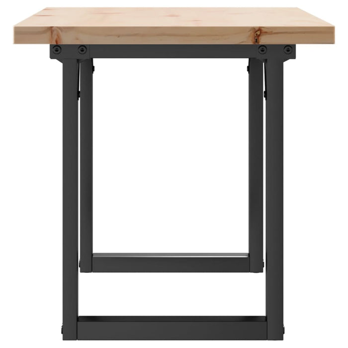 Masă de cafea, cadru O, 90x40x45,5 cm, lemn masiv pin și Oţel WALTI