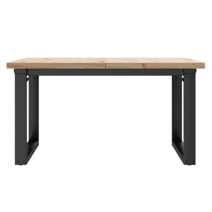 Masă de cafea, cadru O, 90x90x45,5 cm, lemn masiv pin și Oţel WALTI