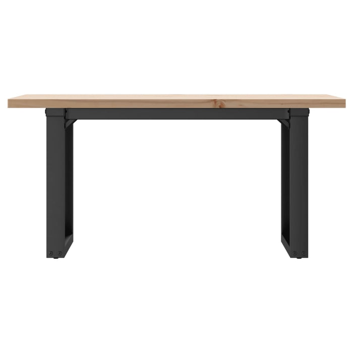 Masă de cafea, cadru O, 100x50x45,5 cm, lemn masiv pin și Oţel WALTI