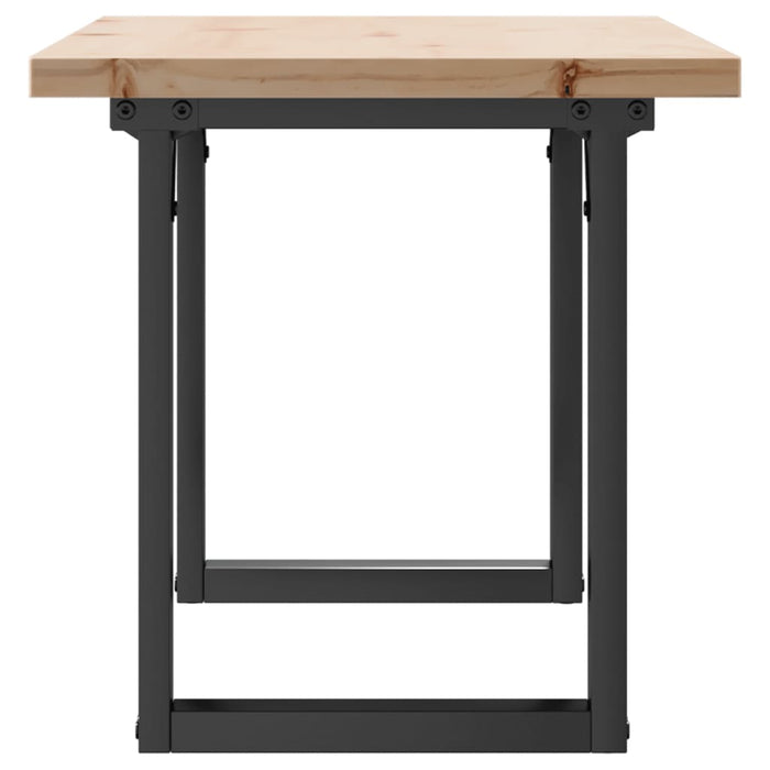 Masă de cafea, cadru O, 100x50x45,5 cm, lemn masiv pin și Oţel WALTI