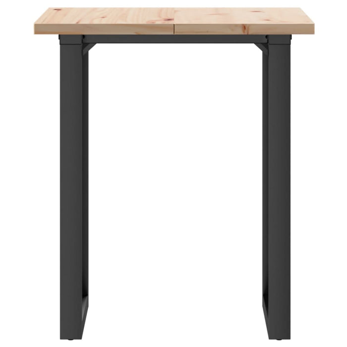 Masă bucătărie, cadru O, 70x70x75,5 cm lemn masiv pin și Oţel WALTI