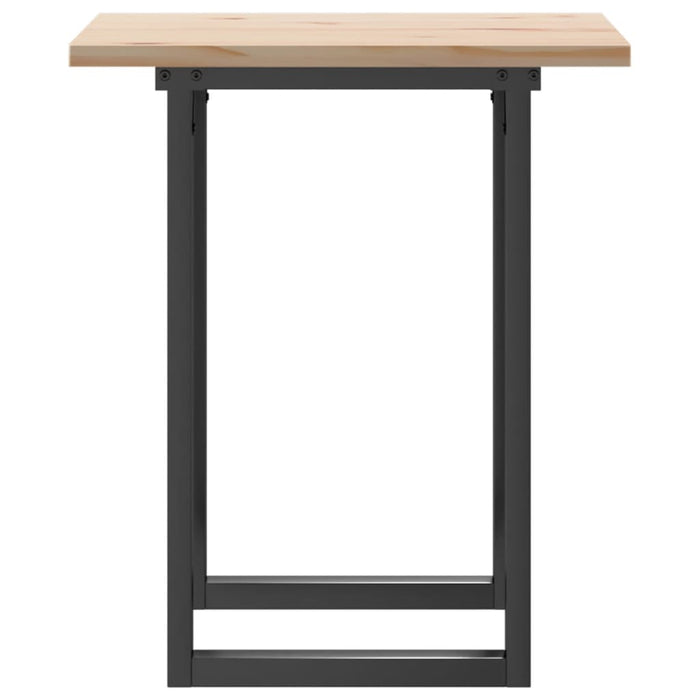 Masă bucătărie, cadru O, 70x70x75,5 cm lemn masiv pin și Oţel WALTI