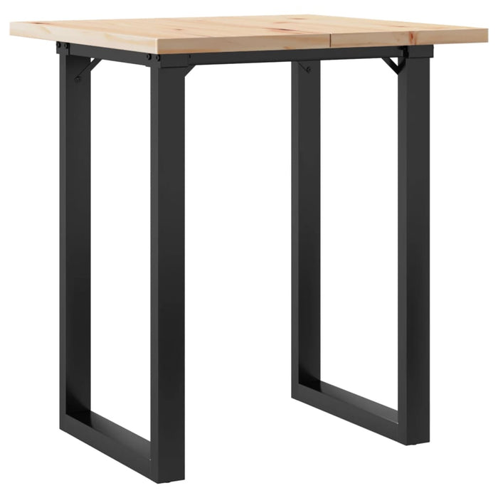 Masă bucătărie, cadru O, 70x70x75,5 cm lemn masiv pin și Oţel WALTI