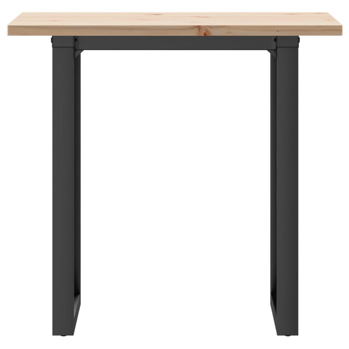 Masă bucătărie, cadru O, 80x50x75,5 cm lemn masiv pin și Oţel WALTI