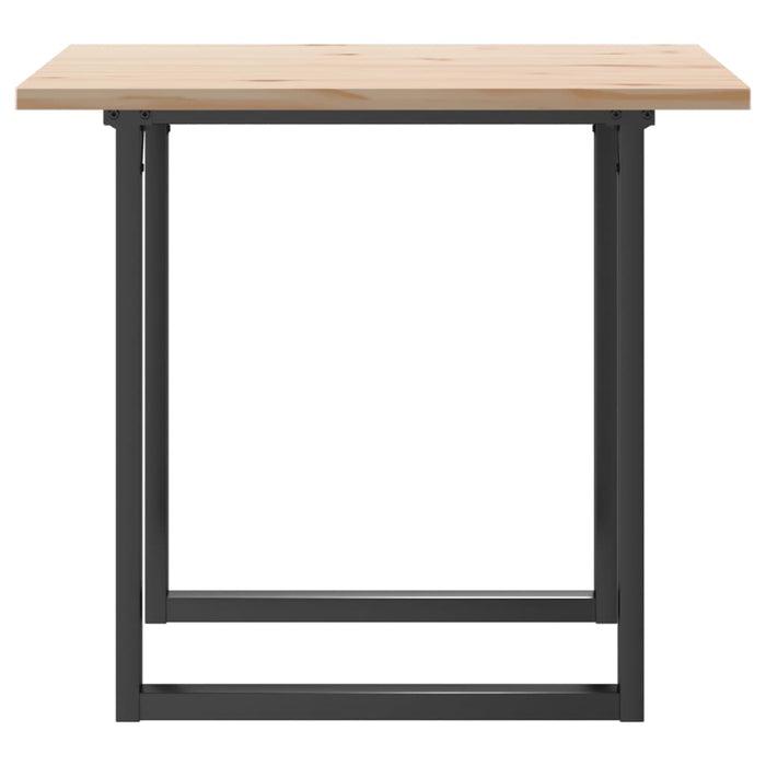 Masă bucătărie, cadru O, 80x80x75,5 cm lemn masiv pin și Oţel WALTI