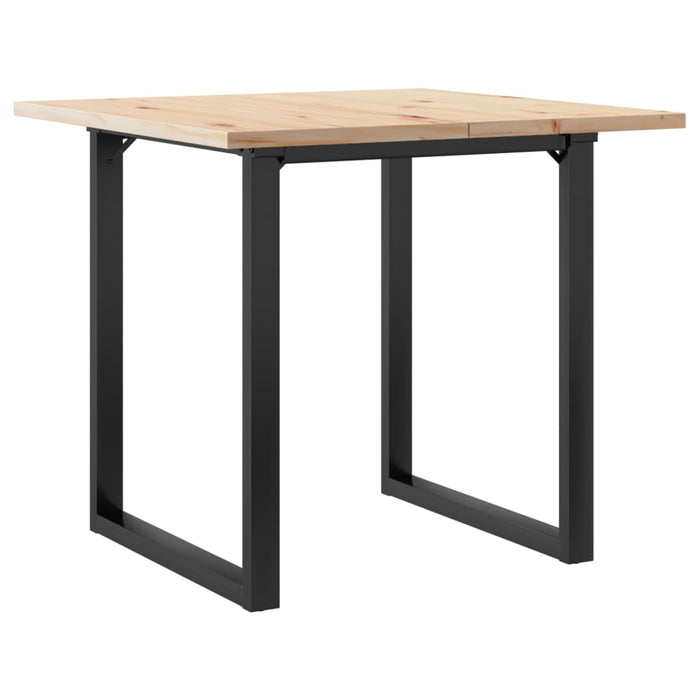 Masă bucătărie, cadru O, 90x90x75,5 cm lemn masiv pin și Oţel WALTI