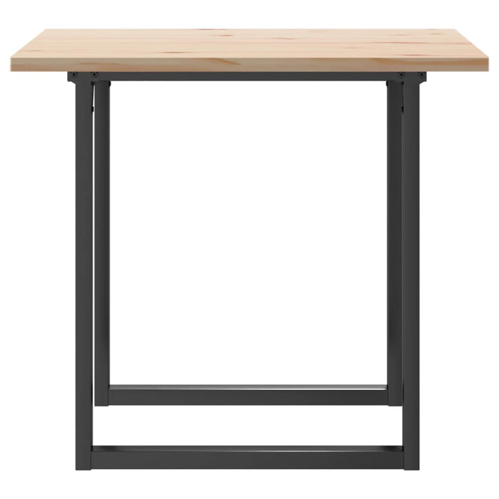 Masă bucătărie, cadru O, 90x90x75,5 cm lemn masiv pin și Oţel WALTI