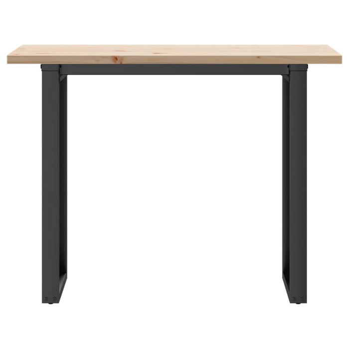 Masă bucătărie, cadru O, 100x50x75,5 cm lemn masiv pin și Oţel - WALTI WALTI